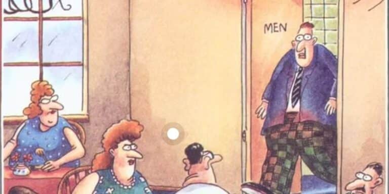 The Far Side Header Didn't Wash His Hands