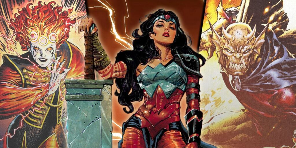 Shared image of Circe, Absolute Wonder Woman and Etrigan from DC Comics