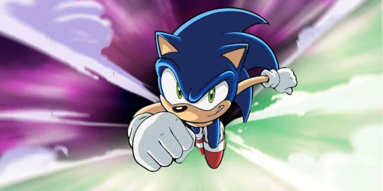 Sonic del anime Sonic X corriendo.