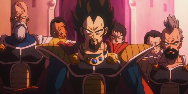 El rey Vegeta y sus soldados Saiyan en Dragon Ball Super.