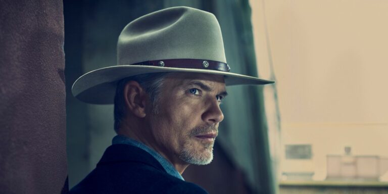 Justified City Primeval - Raylan under a Detroit bridge overlooking