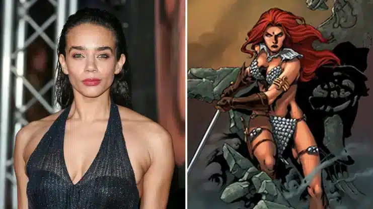 Las primeras imágenes de Red Sonja muestran a Matilda Lutz como la guerrera de pelo de fuego