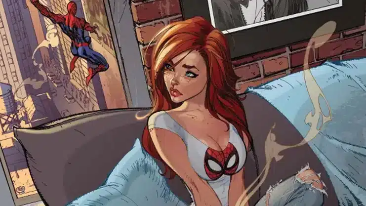 Spider-Man Original Art Bust Auctions No. 601 by J. Scott Campbell

