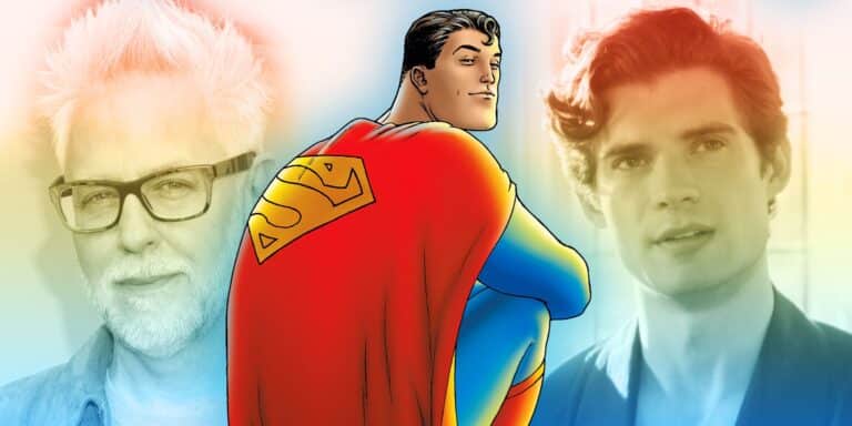 James Gunn, Superman de los cómics All-Star Superman y el nuevo actor de Superman, David Corenswet.