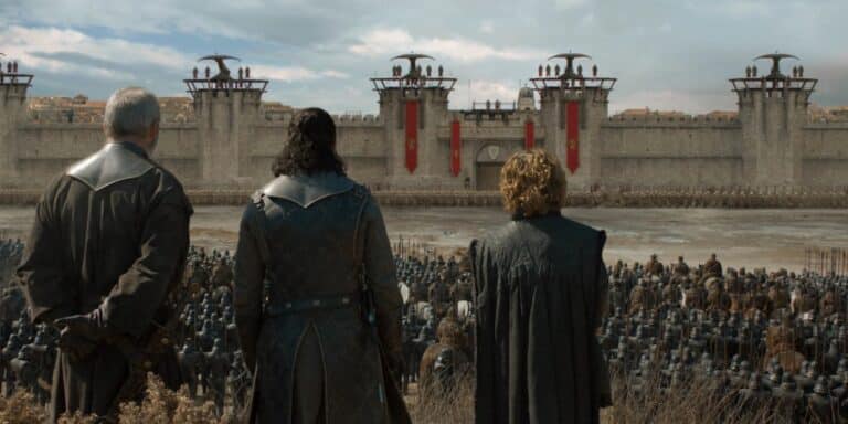 Jon Snow frente a Desembarco del Rey en Juego de Tronos