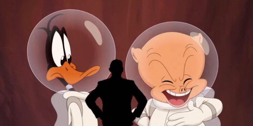 Daffy y Porky en la combinación espacial.