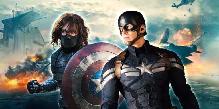 El Capitán América y Bucky Barnes luchan contra Hydra juntos.