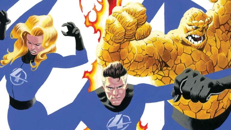 Fantastic Four Fanfare Art con Sue Reed y The Thing