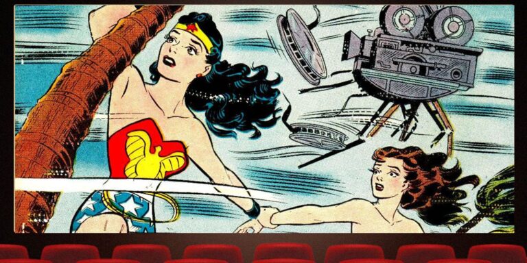 Wonder Woman en una pantalla de cine