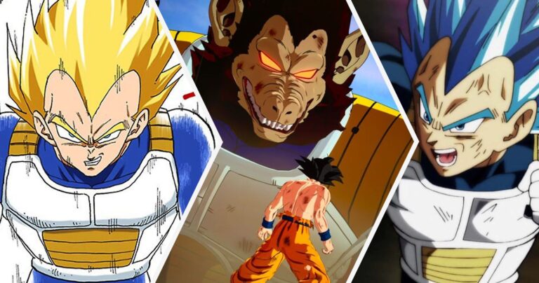 Super Saiyan Vegeta, Ooazaru Vegeta, Goku y Super Saiyan Blue han evolucionado Vegeta de Dragon Ball Z y Dragon Ball Super