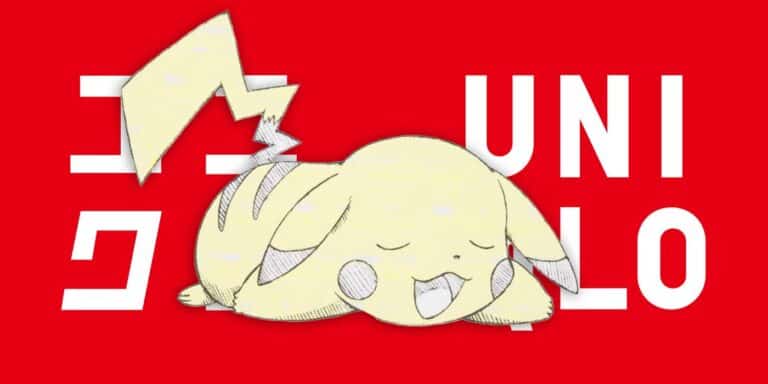 Pikachu para dormir de la nueva camiseta de boceto de Pokémon de Uniqlo (abril de 2025)