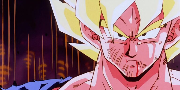 Goku mirando frieza