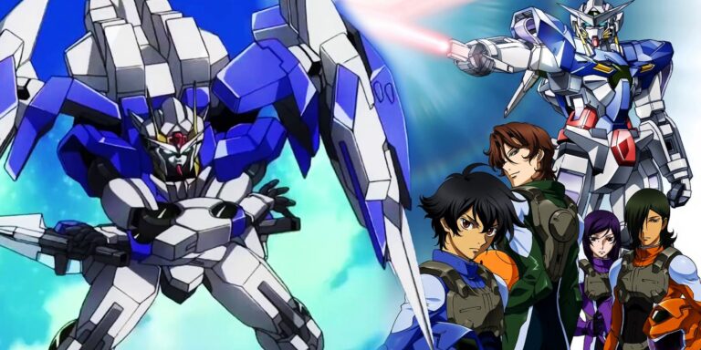 La serie Anime Gundam 00 con mecha GN-0000 y personajes principales