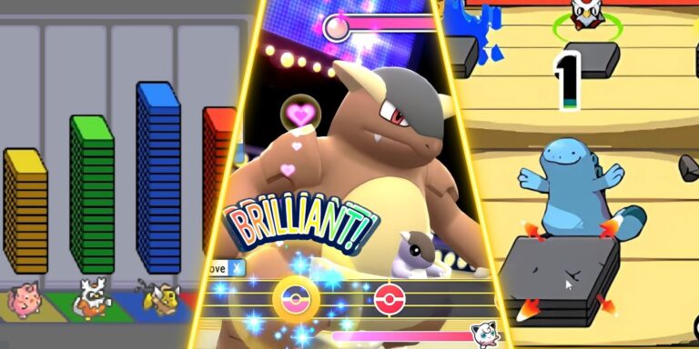 Una imagen dividida del concurso Pokémon y Pokéathalon of Pokémon Games que podría ser su propio juego