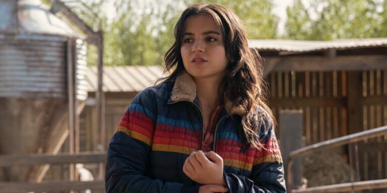 Dina (played by actor Isabela Merced) carrying a rainbow jacket on the last of us