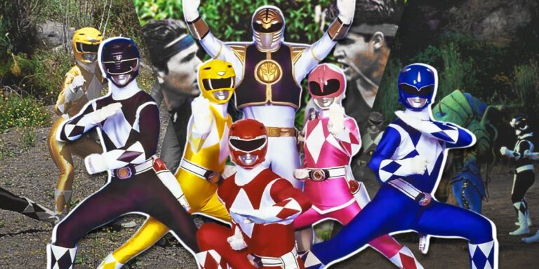 Imagen dividida de Mighty Morphin Power Ranger