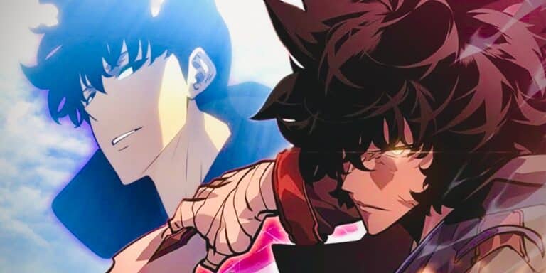 Sung Jinwoo mira a Ilhwan en la nivelación de Volume 12 en solitario de Manhwa