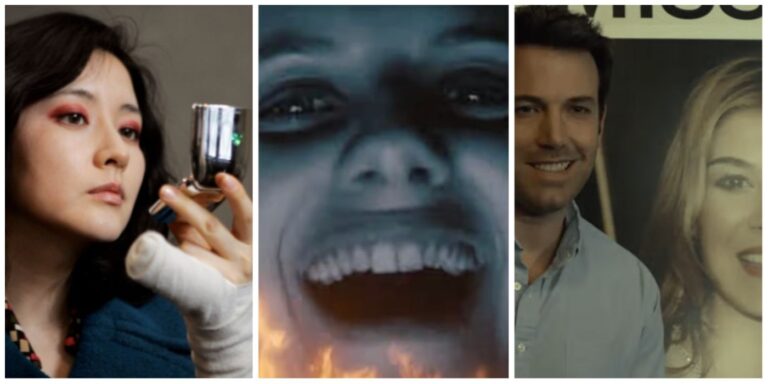 A divided image of Lady Vengeance, Inglourious Basterds and Gone Girl