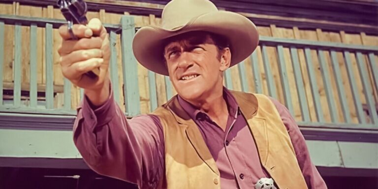 Matt Dillon targets his weapon