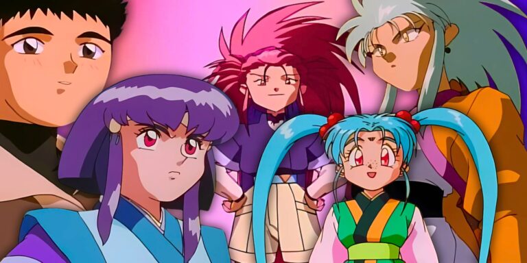 Tenchi of Tenchi Muyo Tenchi, Ayeka, Washu, Sasami and Ryoko