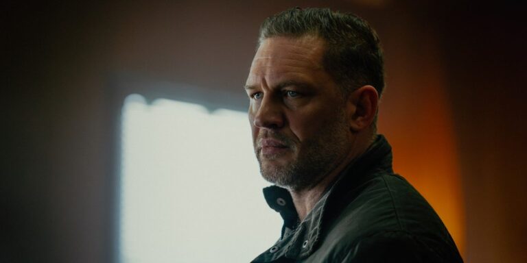 Harry Da Souza in close -up and not shaved, in the TV show Mobland on Paramount +