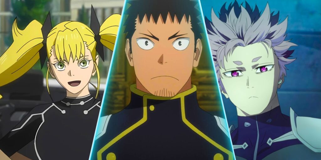 Kikoru, Gen, y Kafka de la primera división anti-kaiju de Kaiju no. 8 anime