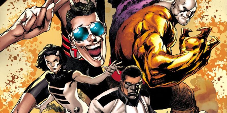 DC's Forifics, con Phantom Girl, Plastic Man, Mister Trerific y Metampho.