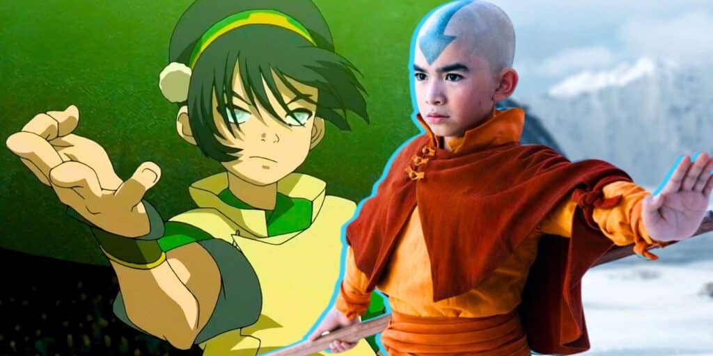 Una unión de Toph Beifong y Live Action Aang de Avatar: The Last Airbender