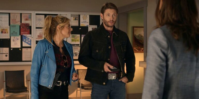 Katheryn Winnick as Jenny and Jensen Ackles as Beau Checking the references of Us Marshall in Big Sky `` Woods are charming, dark and deep ''