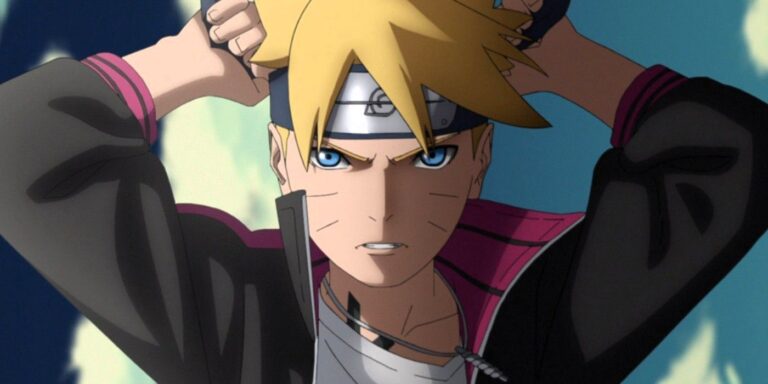 Boruto in Boruto: Naruto Next Generations Anime Series Looking determined