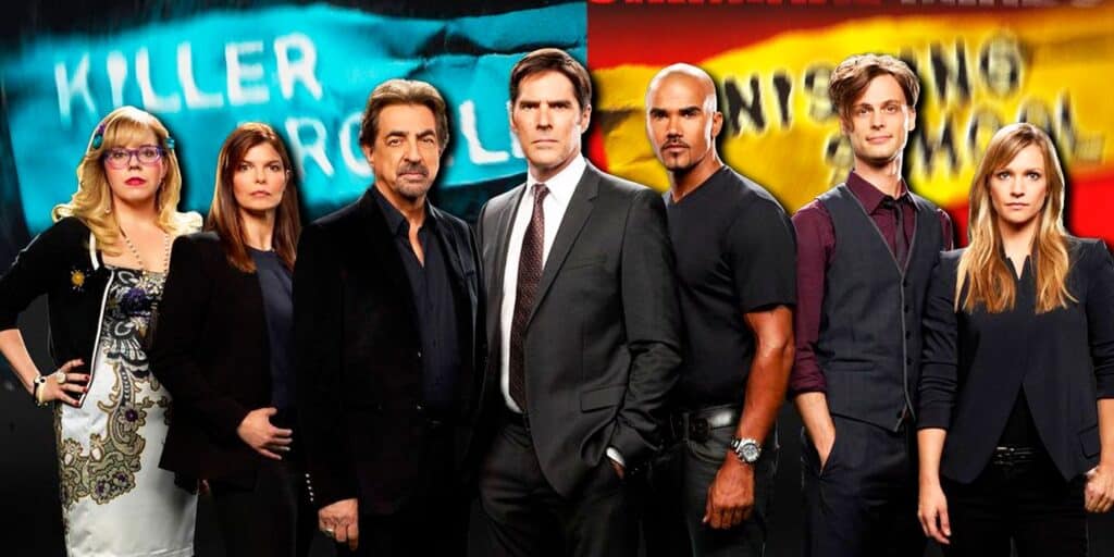 Mentes criminales arrojadas con algunos libros en el fondo