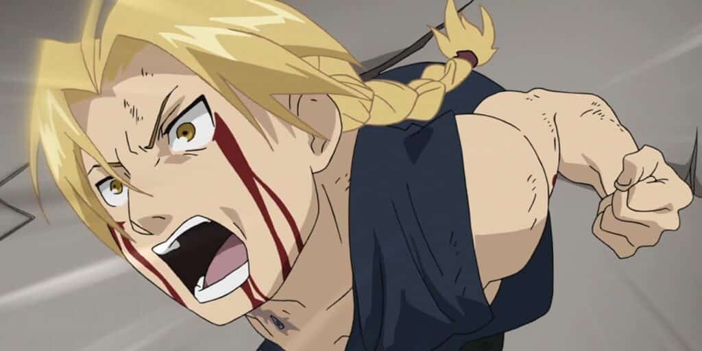 Edward Elric está golpeando.