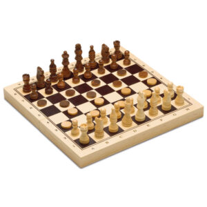 3 en 1 Ajedrez damas Backgammon