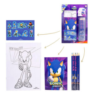 Set papeleria coloreable Sonic Prime