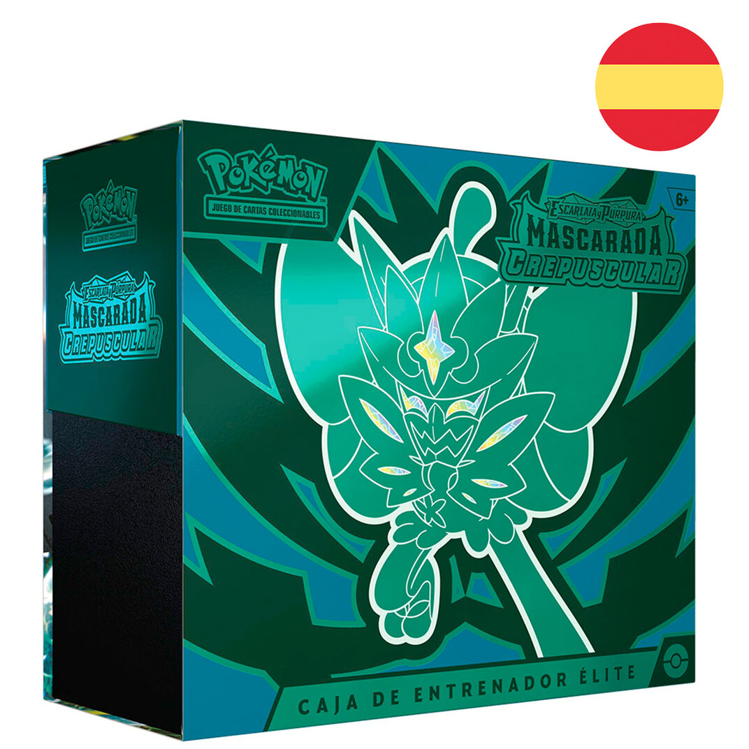 Estuche cartas Mascarada Crepuscular Escarlata y Purpura Pokemon Español