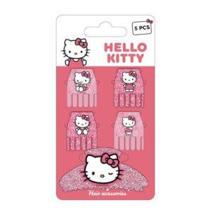 Blister 5 pinzas pelo Hello Kitty