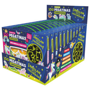 Maletin 100 pegatinas luminiscentes surtido