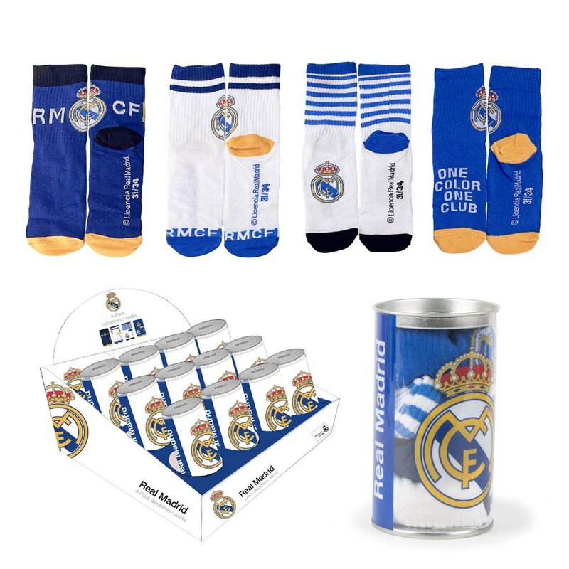 Hucha 4 pares calcetines Real Madrid