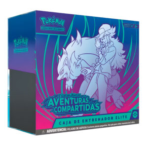 Estuche Entrenador Elite cartas Aventuras Compartidas Pokemon español latino