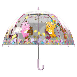 Paraguas manual transparente burbuja Osos Amorosos 48cm