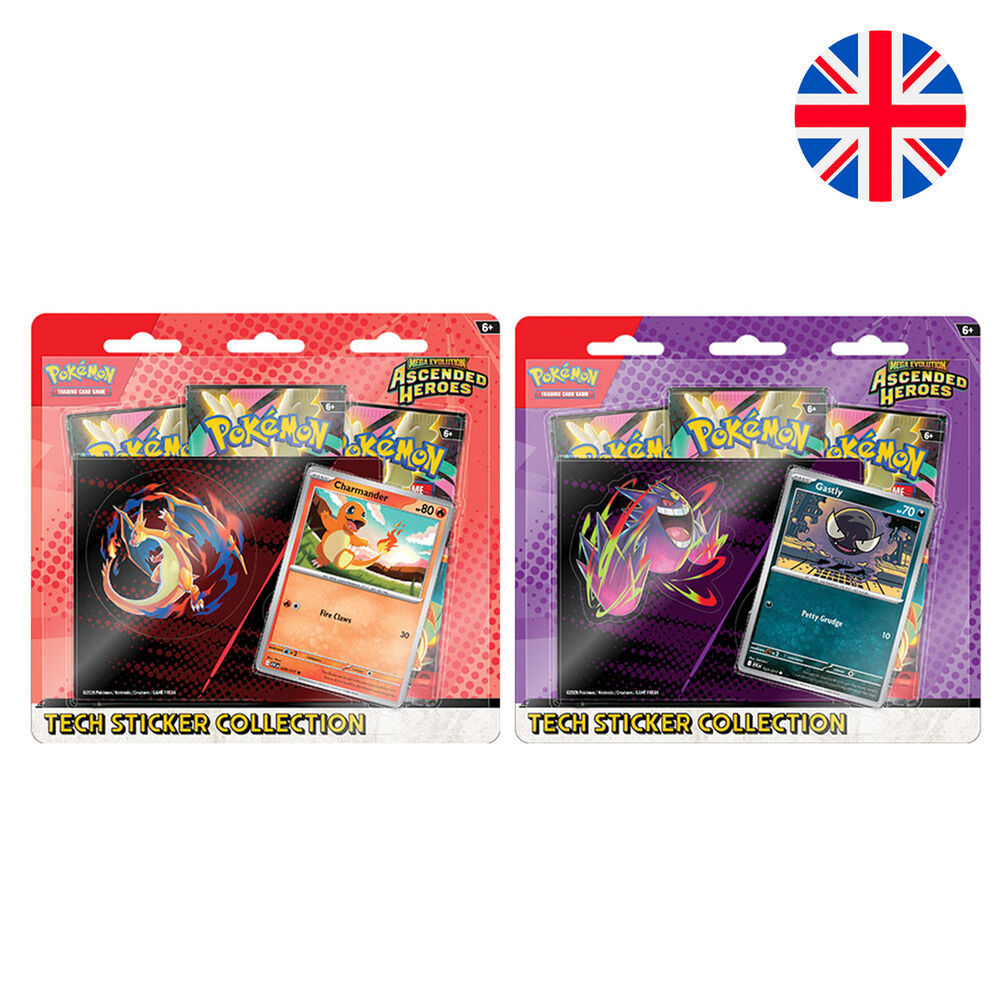 Juego Cartas Coleccionables Tech Sticker Heroes Ascendentes Pokemon ingles surtido