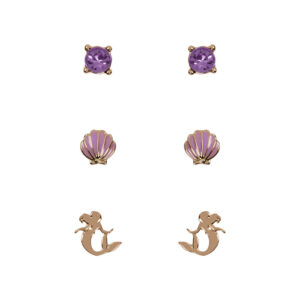 Set 3 Pares de pendientes La Sirenita Disney